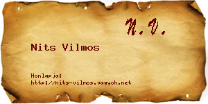 Nits Vilmos névjegykártya