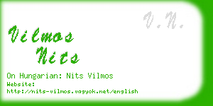 vilmos nits business card